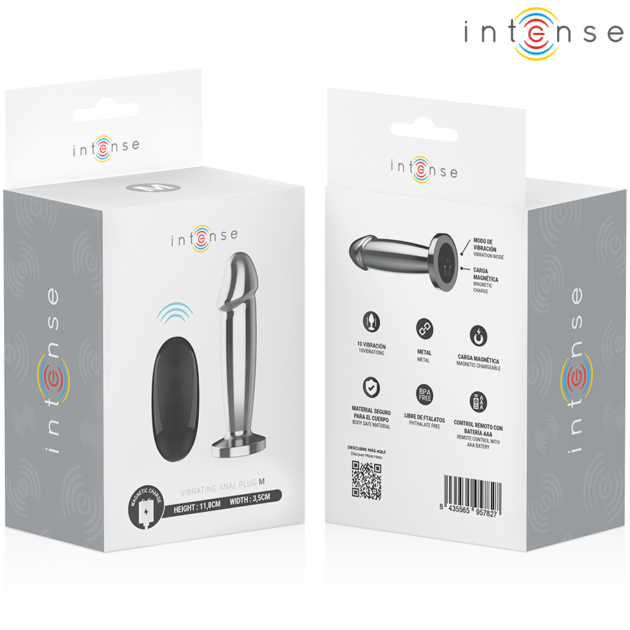 Intense Anal Plug Metal Dildo — Metal, Size M