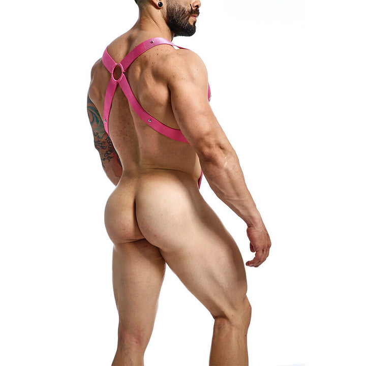 MOB - Dngeon Cross Back Harness Pink One Size