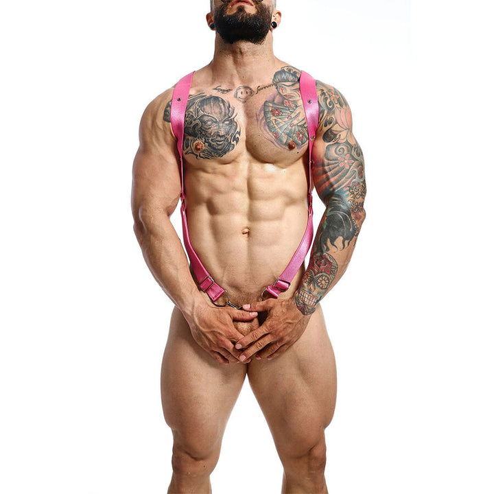 MOB - Dngeon Cross Back Harness Pink One Size