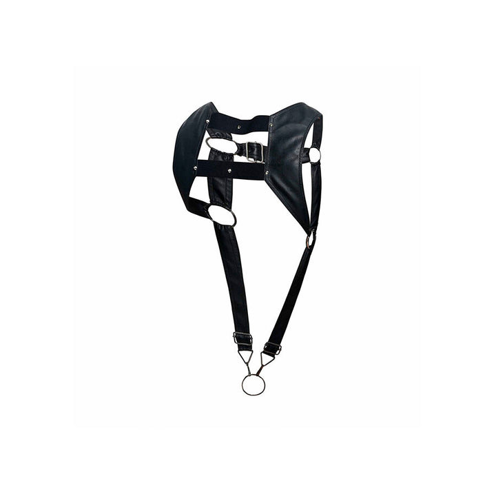 MOB - Dngeon Black Harness With Upper Cock Ring One Size