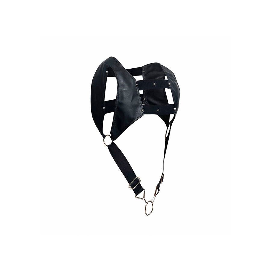 MOB - Dngeon Black Harness With Upper Cock Ring One Size