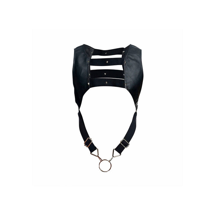 MOB - Dngeon Black Harness With Upper Cock Ring One Size