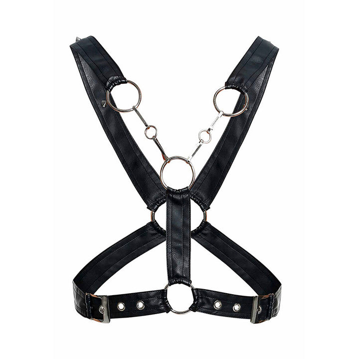 MOB - Dngeon Crossed Black Chain Harness One Size