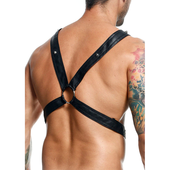 MOB - Dngeon Crossed Black Chain Harness One Size
