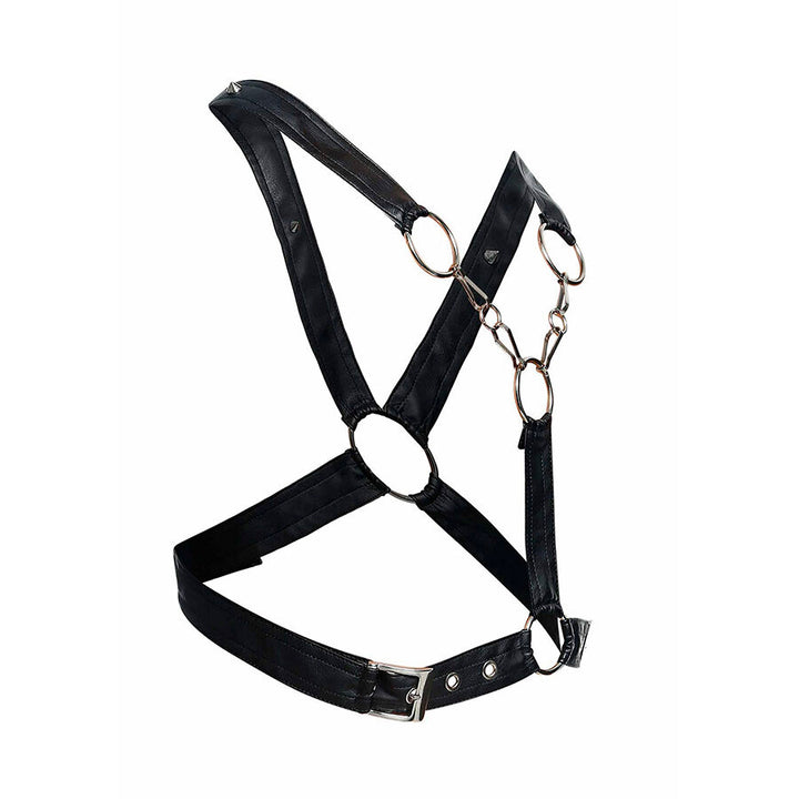MOB - Dngeon Crossed Black Chain Harness One Size