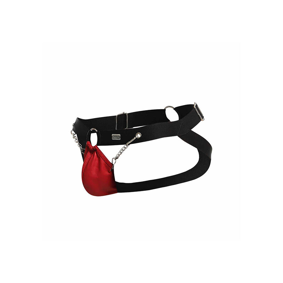 MOB - Dngeon Red Jockstrap With Chains One Size