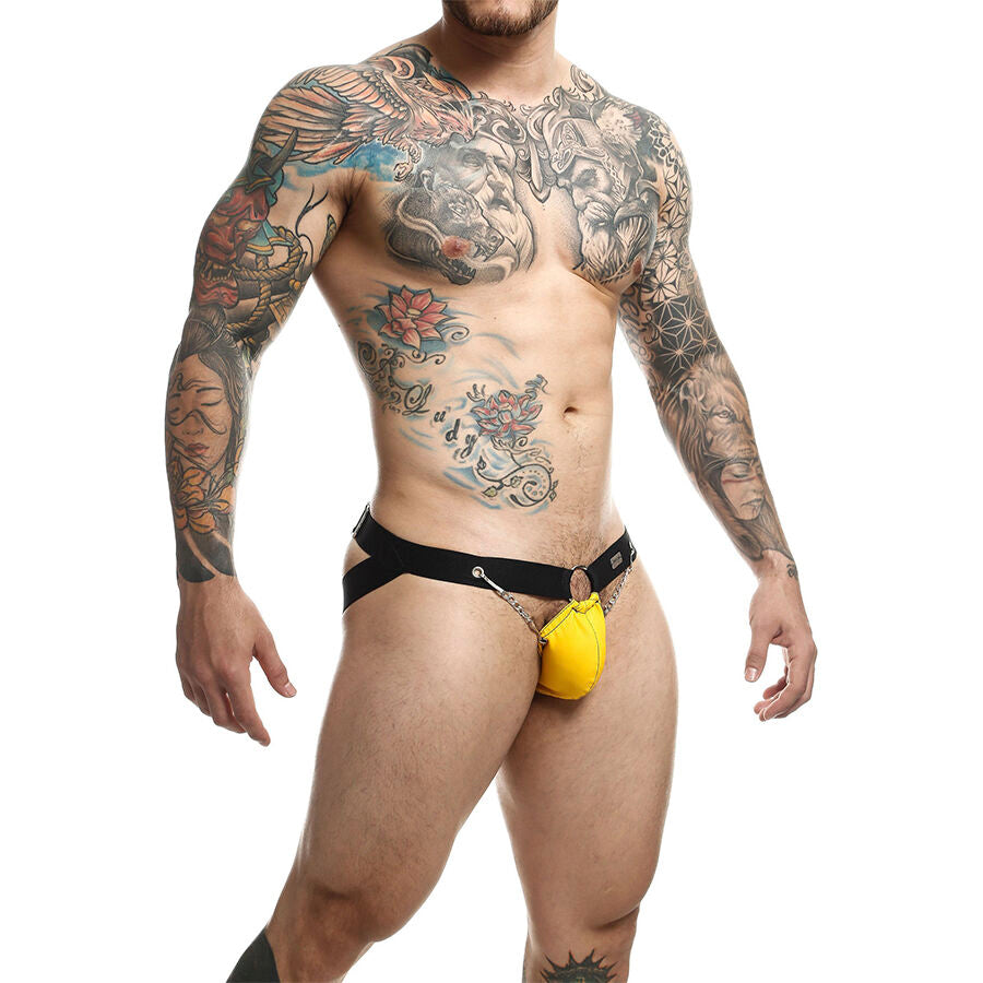 MOB - Dngeon Yellow Jockstrap With Chains One Size