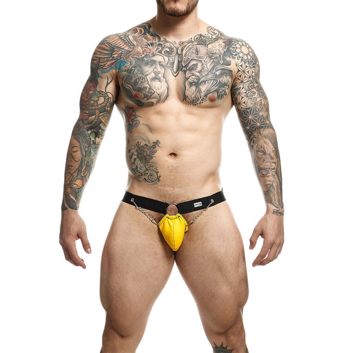 MOB - Dngeon Yellow Jockstrap With Chains One Size