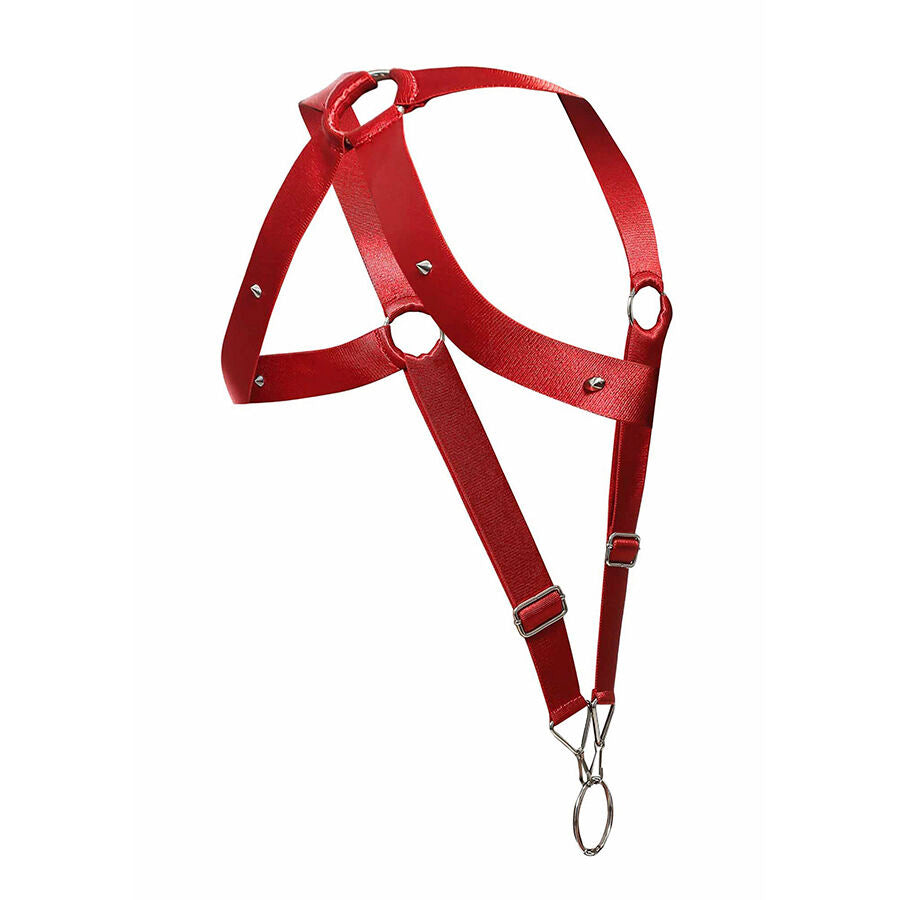 MOB - Dngeon Cross Back Harness Red One Size
