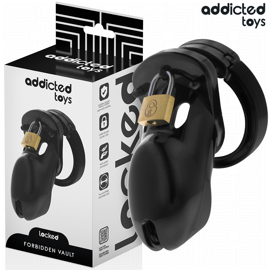 Addicted Toys locked forbidden vault penis cage, 10 cm
