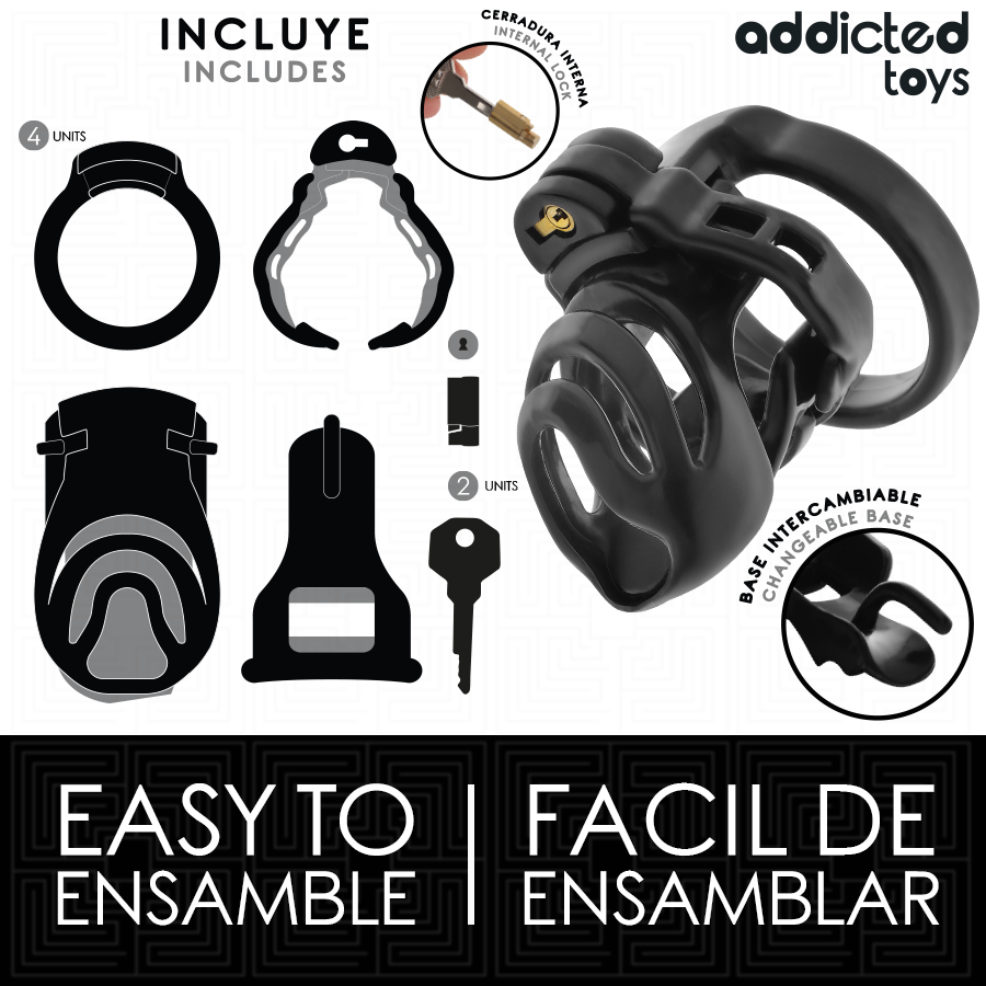 ADDICTED TOYS LOCKED - ETERNAL LOCK PENIS CAGE 9 CM