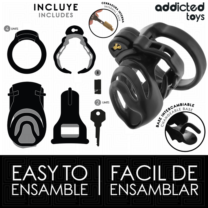 ADDICTED TOYS LOCKED - ETERNAL LOCK PENIS CAGE 9 CM