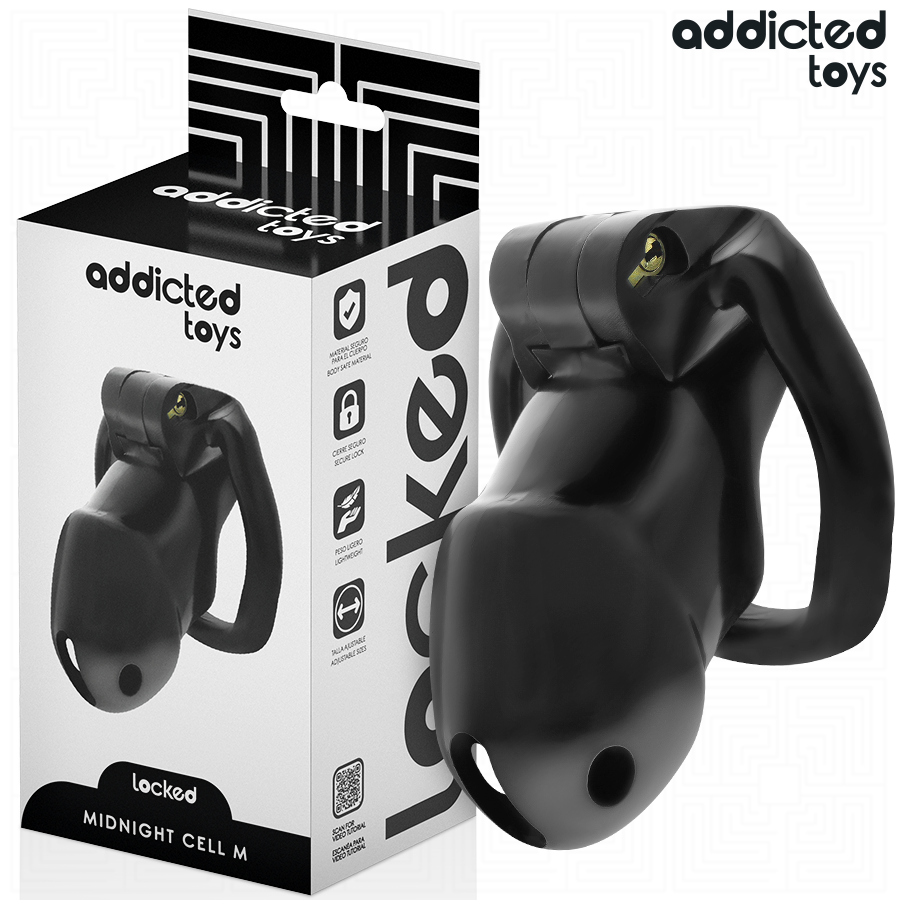 Addicted Toys Locked Midnight Cell penis cage, size M
