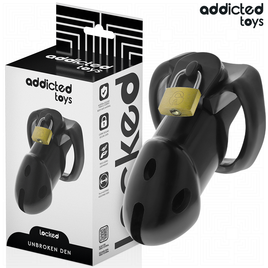 Addicted Toys locked unbroken DEN penis cage 9.8 cm