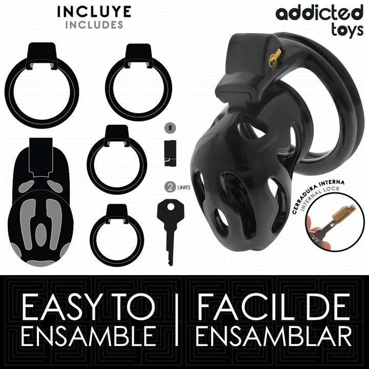 ADDICTED TOYS LOCKED - SEALED CRYPT PENIS CAGE 8 CM