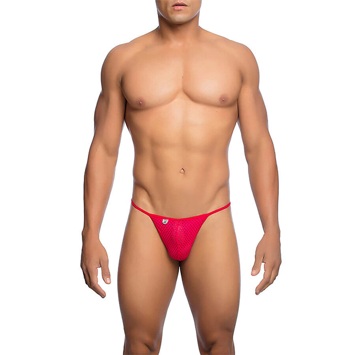 MOB - Red Microfiber V-String Size L/xl