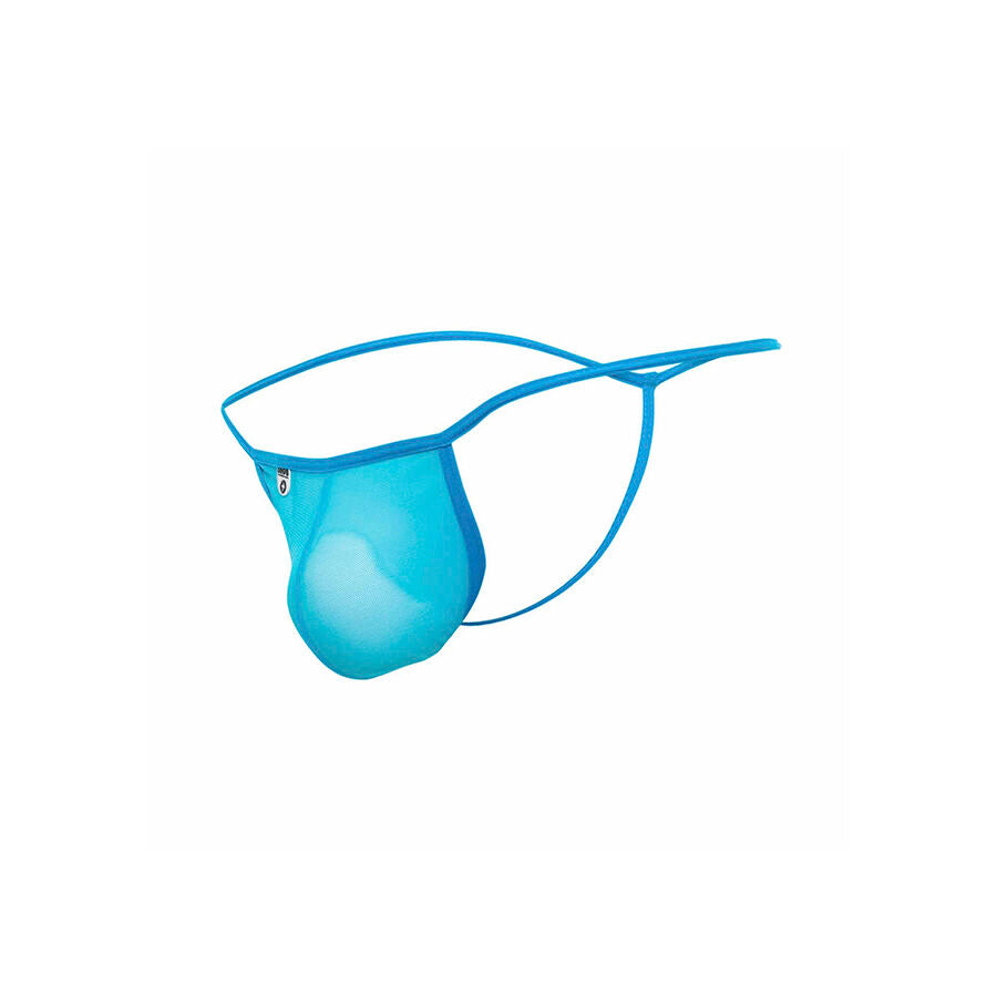 MOB - Transparent T-Shaped Thong Aqua Size L/xl