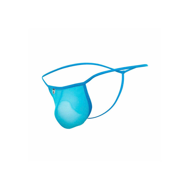 MOB - Transparent T-Shaped Thong Aqua Size L/xl
