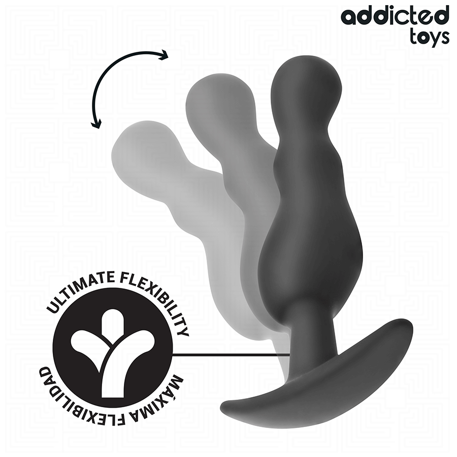 Addicted Toys Set Of 3 Anal Plug Silicone Model 1 — Black · Silicone