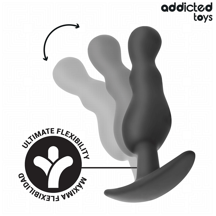 Addicted Toys Set Of 3 Anal Plug Silicone Model 1 — Black · Silicone