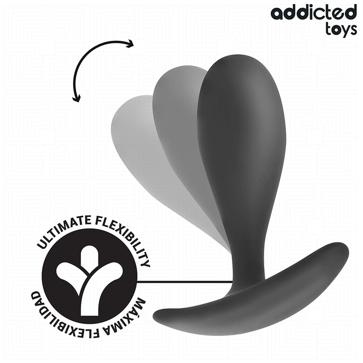Addicted Toys Set Of 3 Anal Plug Silicone Model 2 — Black · Silicone