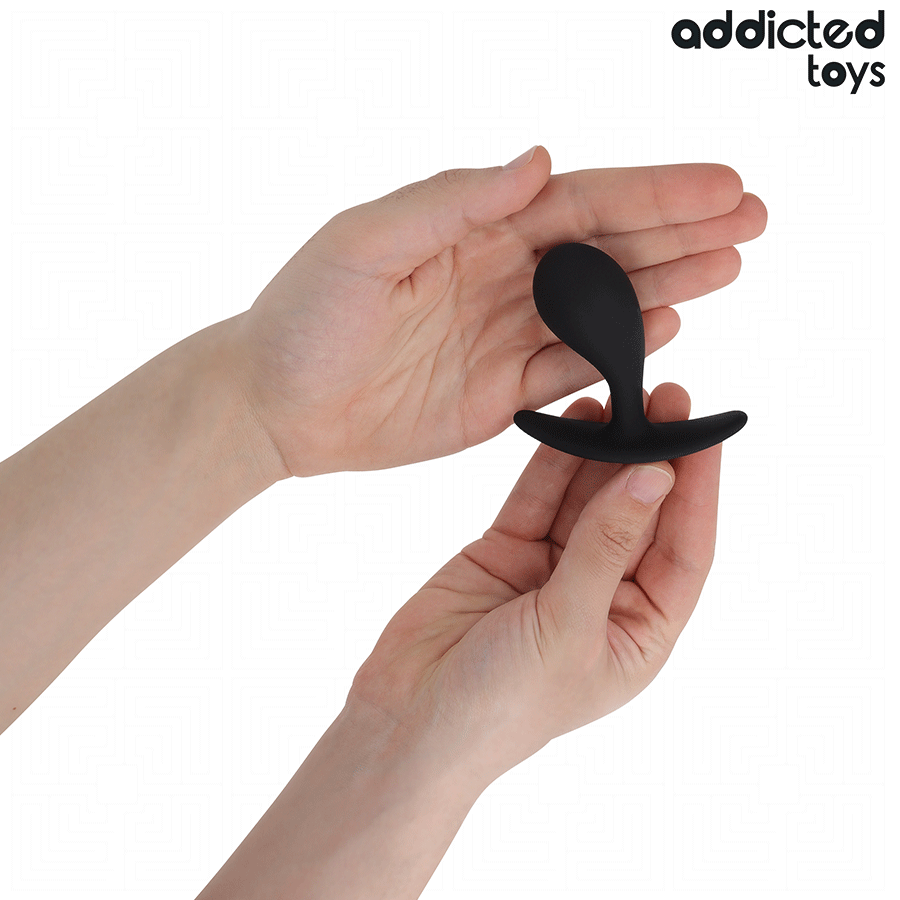 Addicted Toys Set Of 3 Anal Plug Silicone Model 3 — Black · Silicone