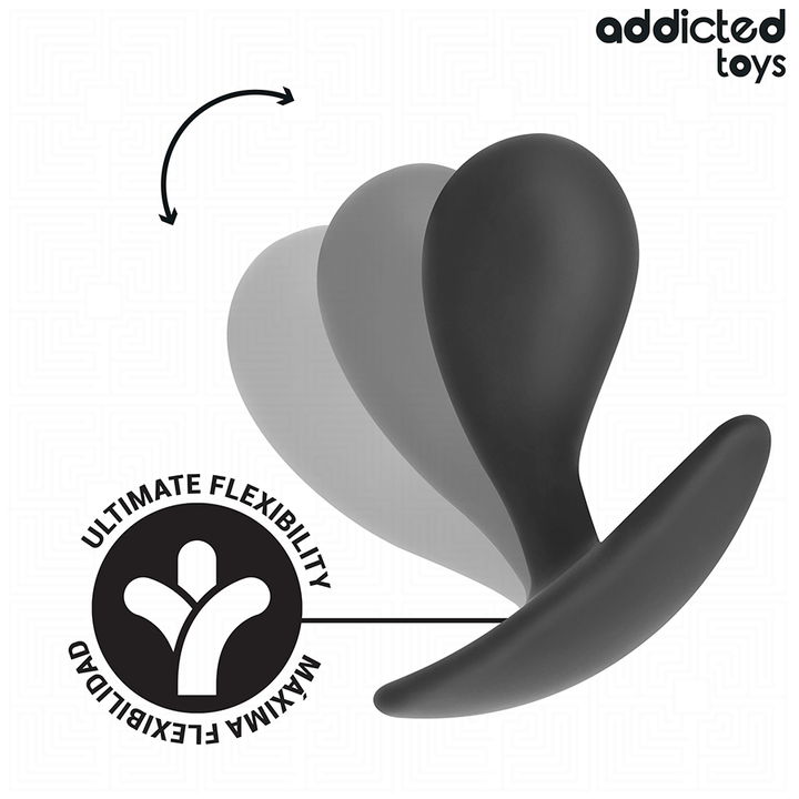 Addicted Toys Set Of 3 Anal Plug Silicone Model 3 — Black · Silicone