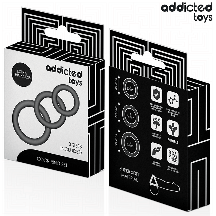 ADDICTED TOYS - SET OF SILICONE RINGS MODEL 1