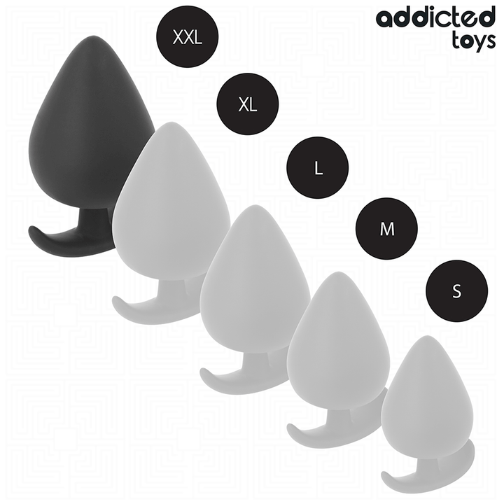 Addicted Toys Anal Plug Silicone Size XXL 11 CM — Black · Silicone