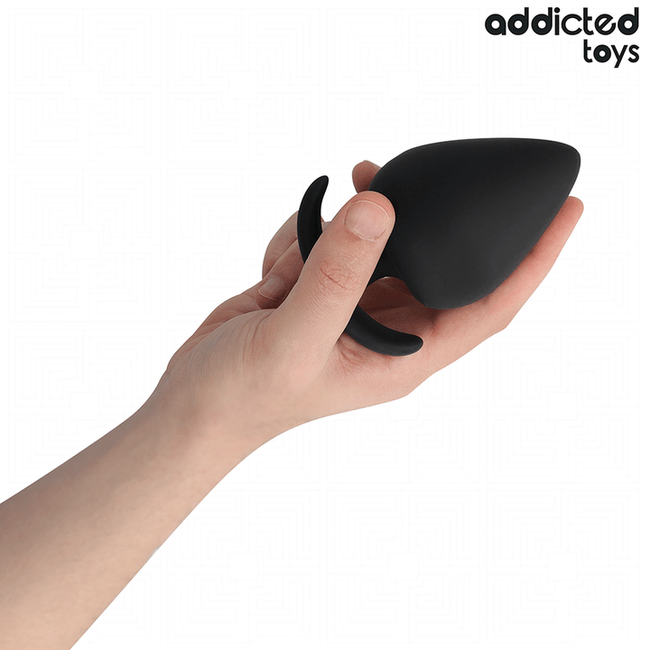 Addicted Toys Anal Plug Silicone Size XXL 11 CM — Black · Silicone