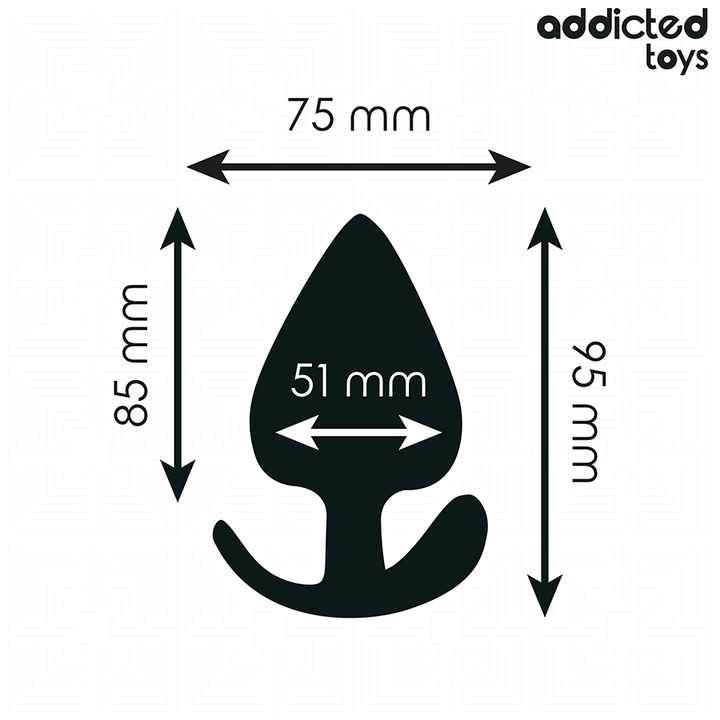 Addicted Toys Anal Plug Silicone Size XL 9.5 CM — Black · Silicone
