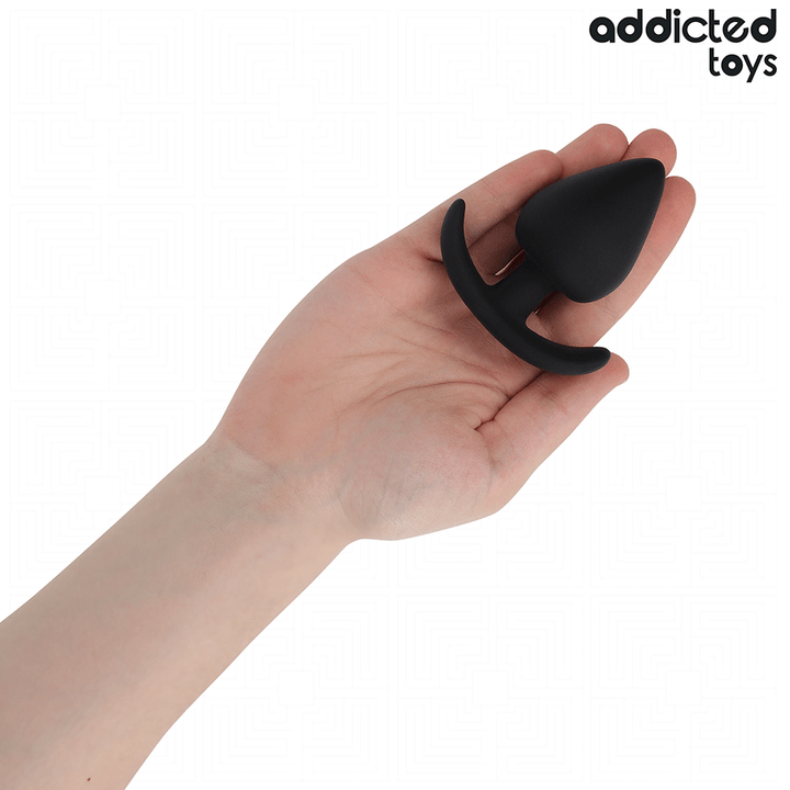 Addicted Toys Anal Plug Silicone Size XL 9.5 CM — Black · Silicone