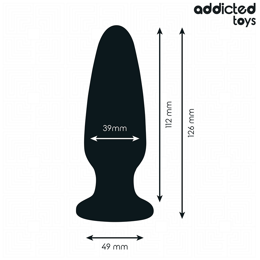 Addicted Toys Anal Plug With Jewel Silicone Size L 12.6 CM — Silicone