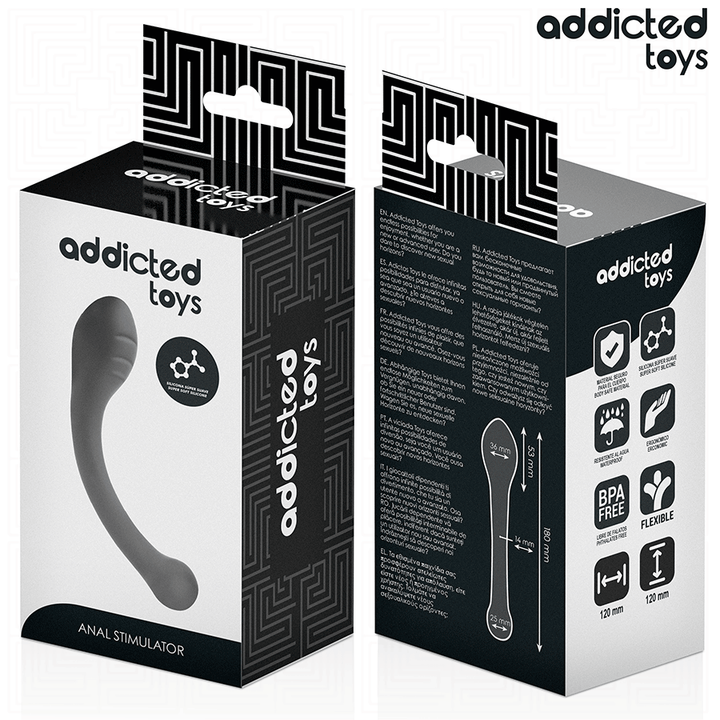 Addicted Toys Anal Stimulator Silicone 18 CM — Black · Silicone
