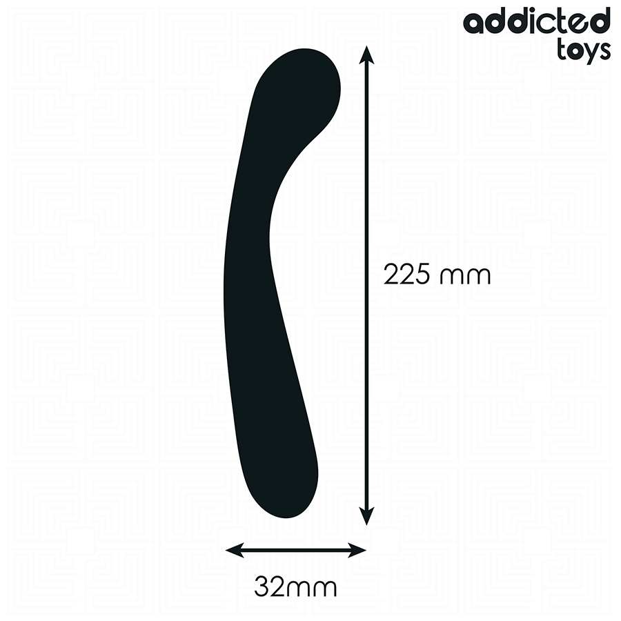 Addicted Toys Double Anal Massager Silicone 22.5 CM — Black · Silicone
