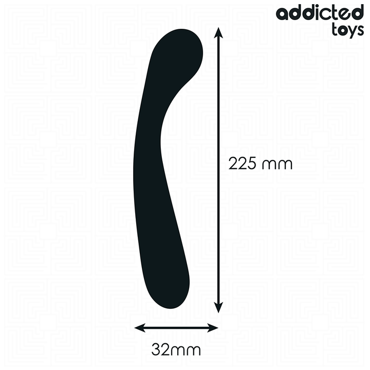 Addicted Toys Double Anal Massager Silicone 22.5 CM — Black · Silicone
