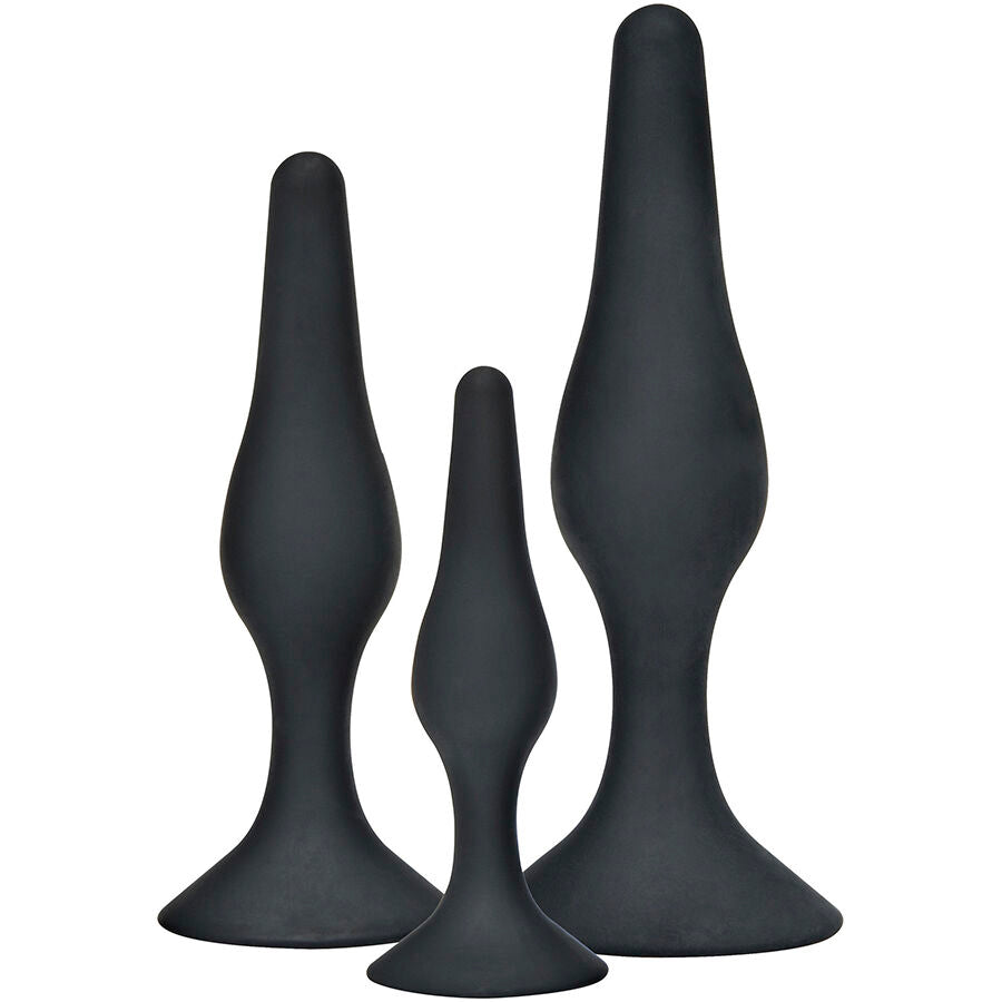 ToyJoy Curvy Companions Anal-Plug-Set, 3-teilig, schwarz