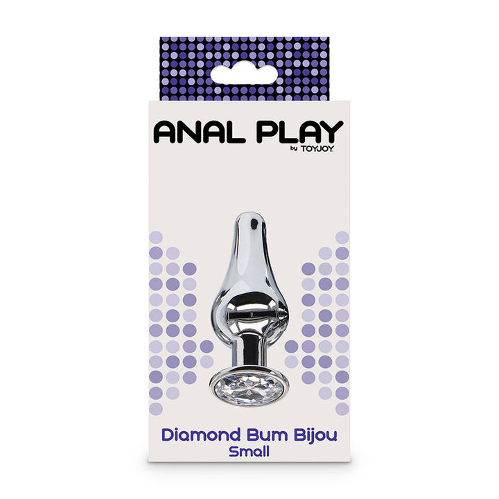 Toyjoy Anal Play Diamond Bum Bijou Small Anal Plug — Silver metal