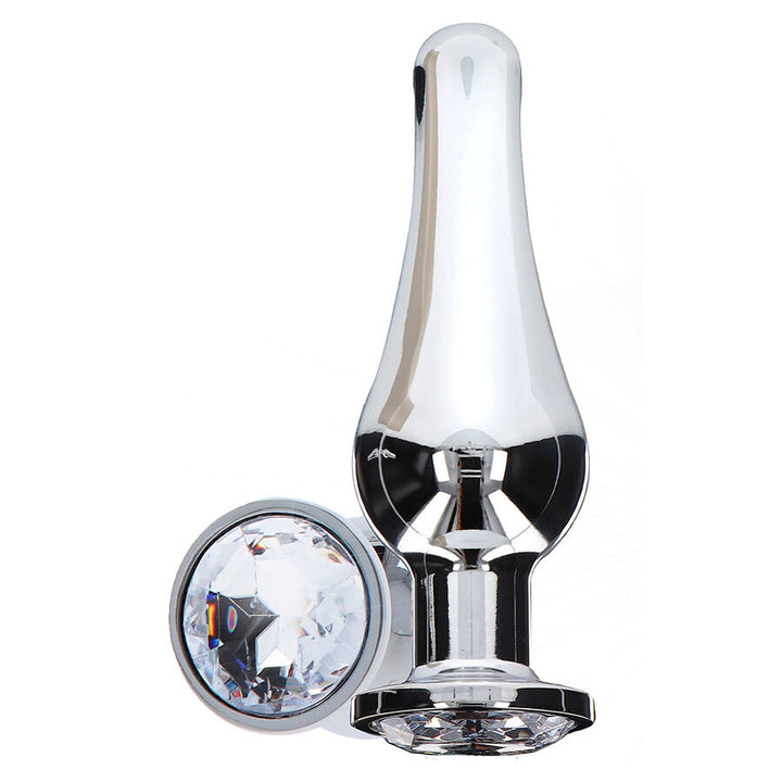 Toyjoy Anal Play Diamond Bum Bijou Medium Anal Plug — Silver metal