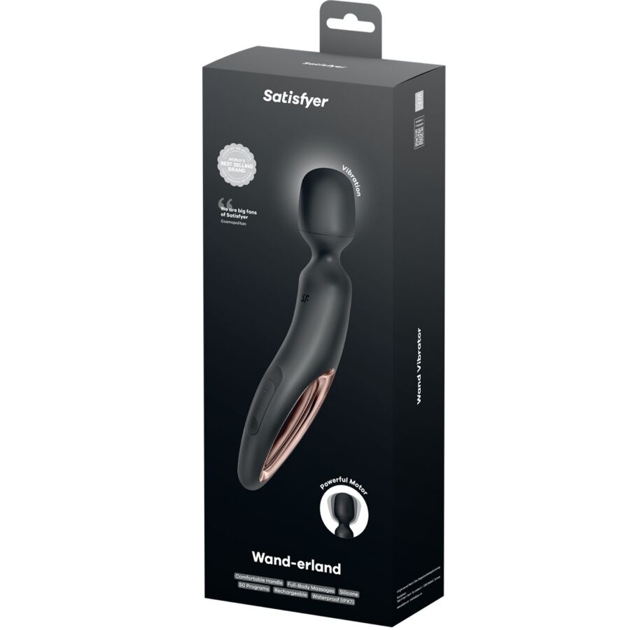 Satisfyer Wand - Erland Vibrating Massager Black