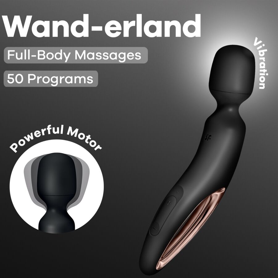 Satisfyer Wand - Erland Vibrating Massager Black