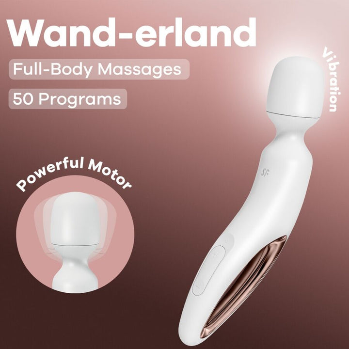 Satisfyer Wand - Erland Vibrating Massager White