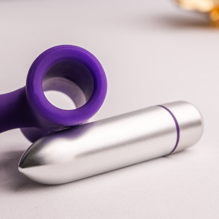 Petite Sensations Teazer Anal Plug Vibrator — Purple silicone