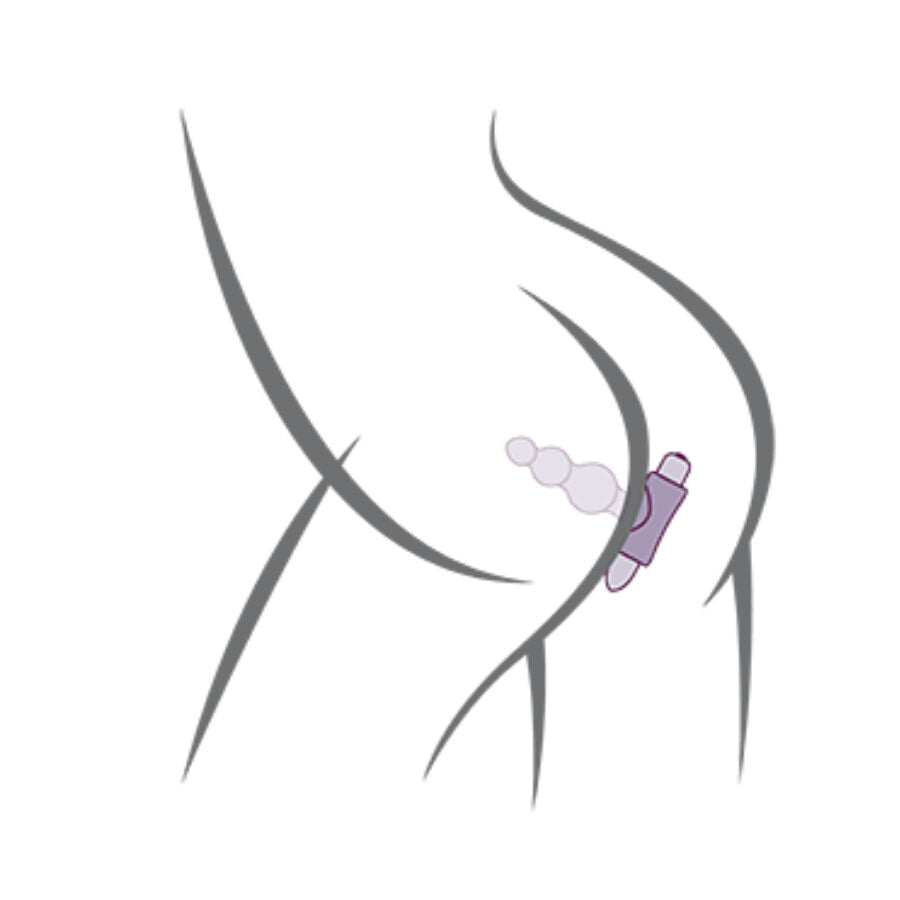 Petite Sensations Bubbles Anal Plug Vibrator — Black silicone