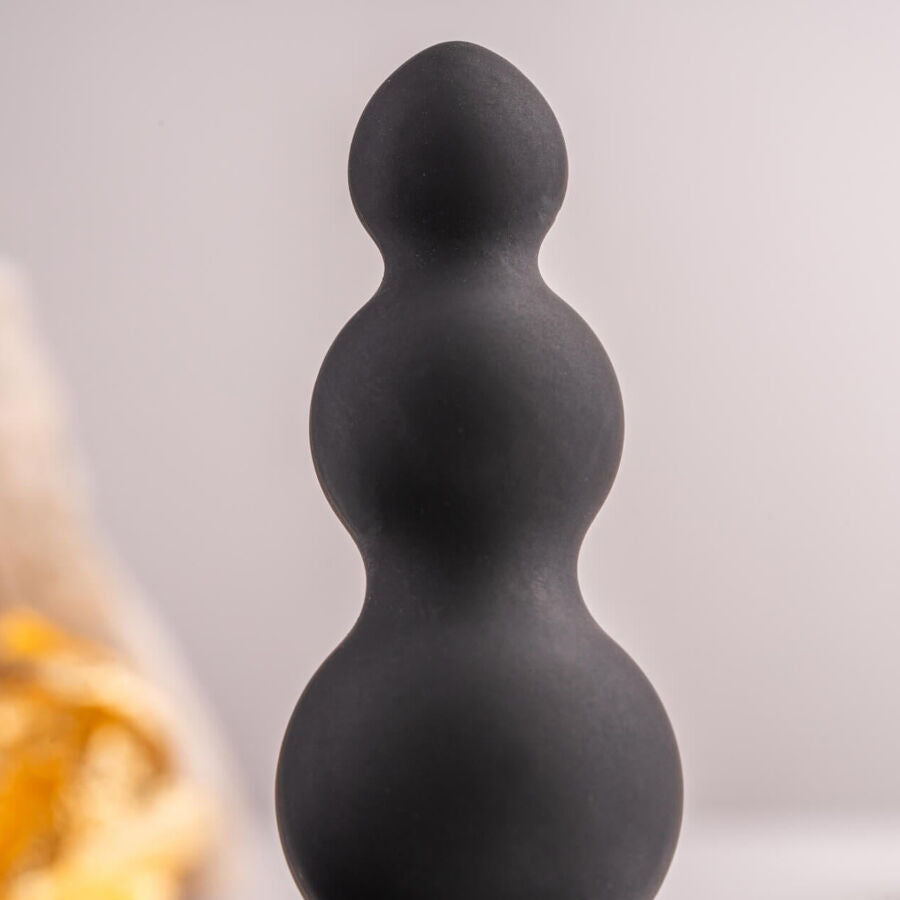Petite Sensations Bubbles Anal Plug Vibrator — Black silicone