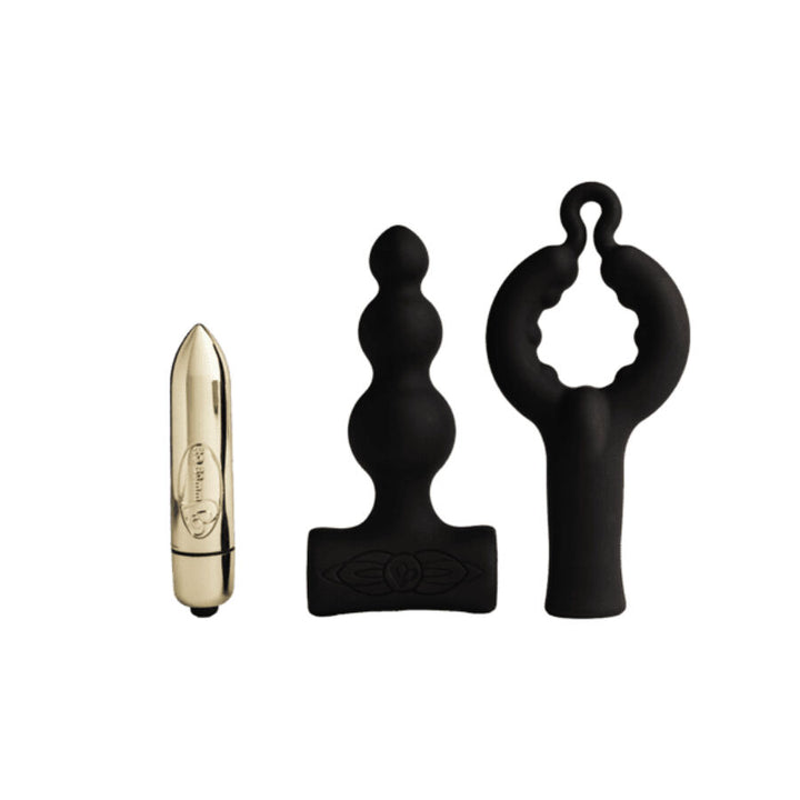 Petite Sensations Bubbles Anal Plug Vibrator — Black silicone