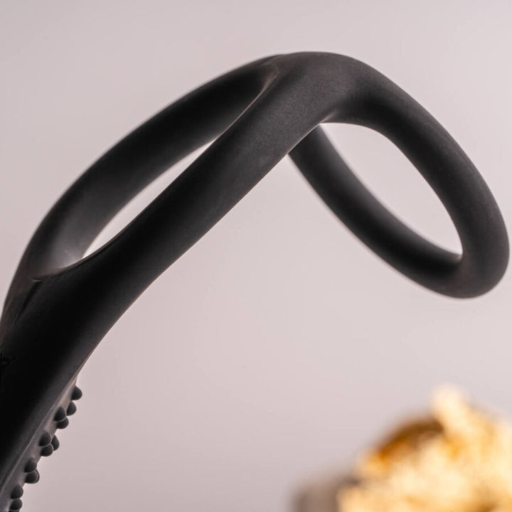 Ro-Zen Rro Anal Plug With Vibrating Penis Ring — Black silicone