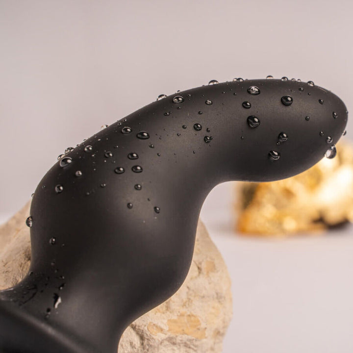 Ro-Zen Rro Anal Plug With Vibrating Penis Ring — Black silicone