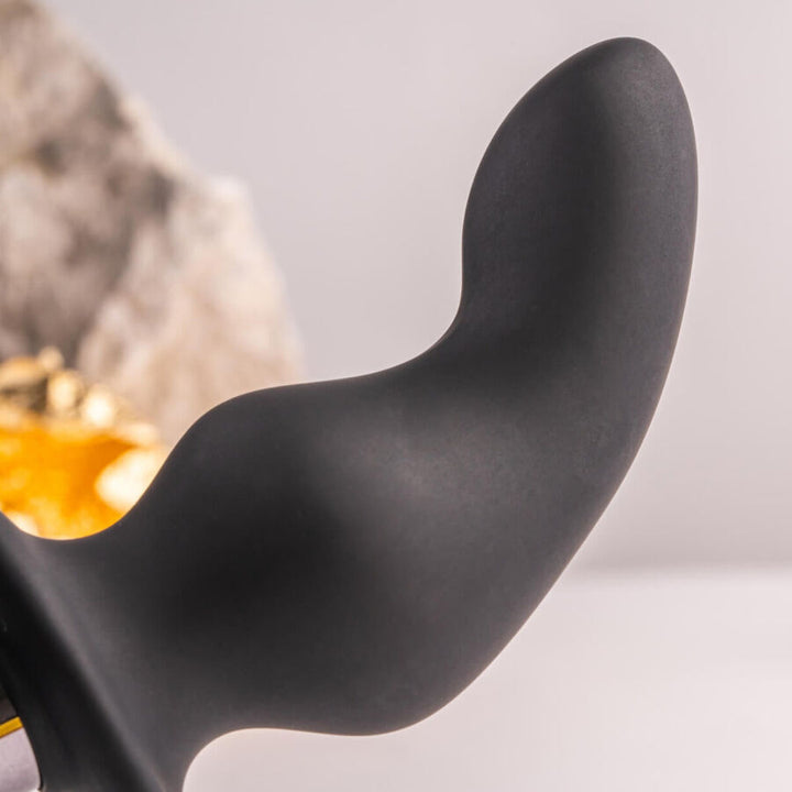 Ro-Zen Rro Anal Plug With Vibrating Penis Ring — Black silicone