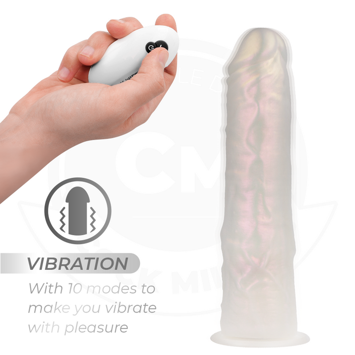 Cock Miller Dildo With Suction Cup, Lights And Vibration — White · Silicone